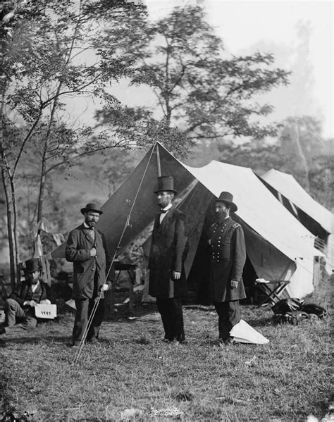 Abraham Lincoln with Allan Pinkerton and Major General John A ...