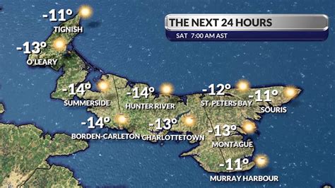 Your 24-hour weather forecast in Prince Edward Island for March 3, 2023 ...