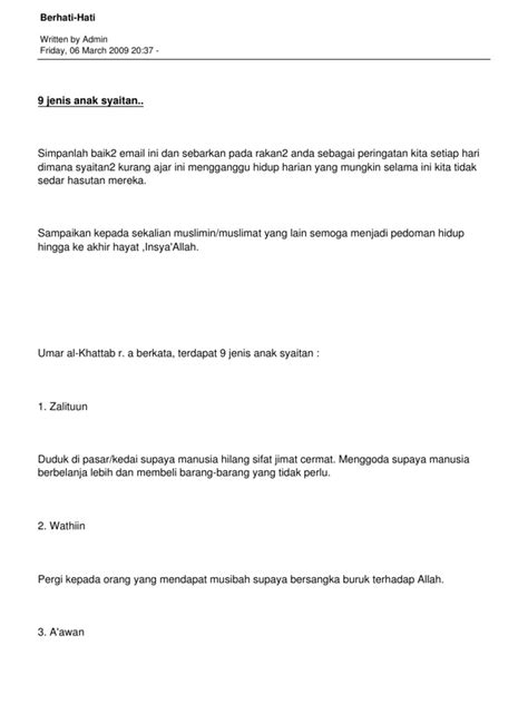 Jenis2 Syaitan | PDF