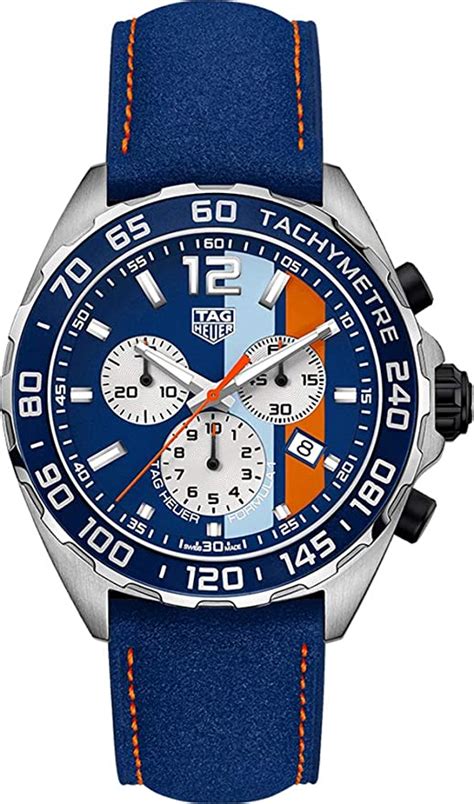 Amazon.com: TAG Heuer Formula 1 Gulf Racing Special Edition Watch - CAZ101N.FC8243 : Clothing ...