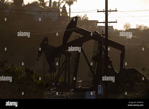 Inglewood Oil field , Baldwin Hills, Los Angeles , California.USA Stock ...