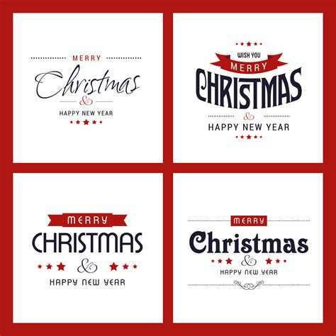 Merry Christmas typography set vector 14329987 Vector Art at Vecteezy