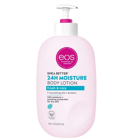 eos Shea Better Body Lotion- Fresh & Cozy, 24H Moisture, 16 oz ...