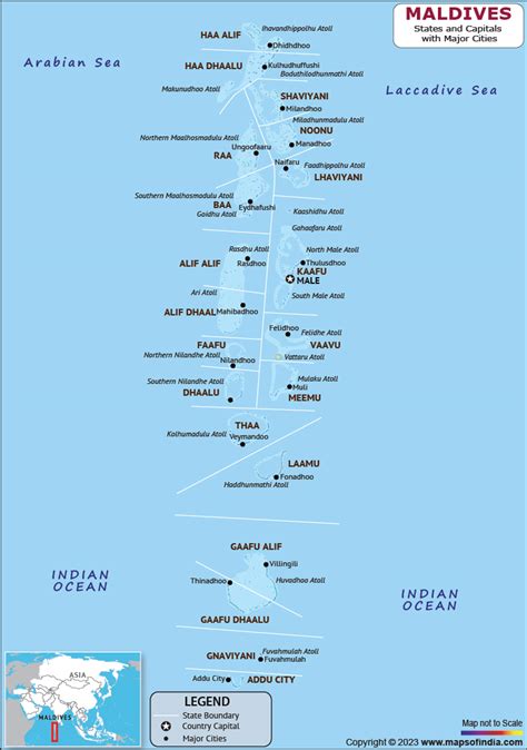 Maldives Map | HD Political Map of Maldives