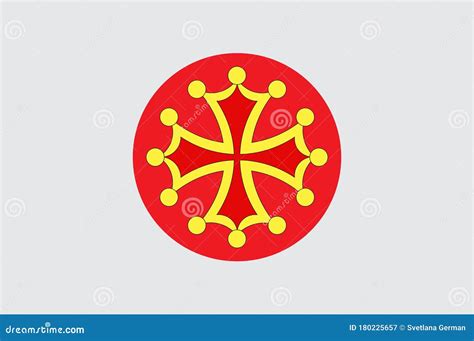 Flag Of Lodeve In Herault Of Occitanie Is A Region Of France Cartoon Vector | CartoonDealer.com ...