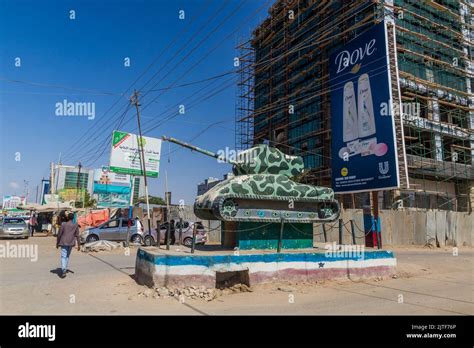 HARGEISA, SOMALILAND - APRIL 16, 2019: Tank monument in Hargeisa, capital of Somaliland Stock ...