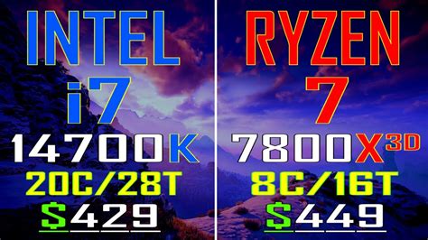 INTEL i7 14700K vs RYZEN 7 7800X3D || PC GAMES BENCHMARK TEST || - YouTube