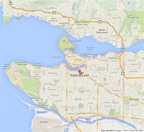 Map of Vancouver - World Easy Guides