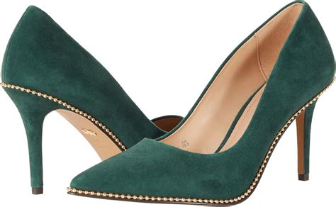 COACH 85 mm Waverly Pump with Beadchain green Size: 8 UK: Amazon.co.uk ...