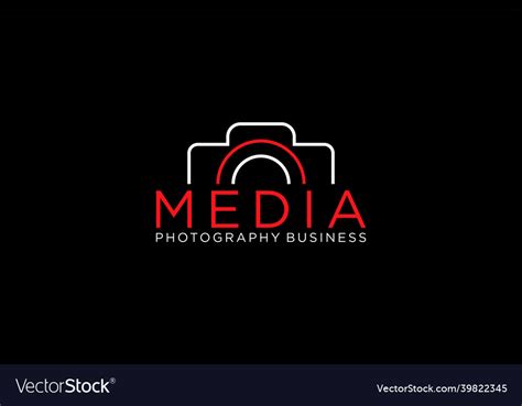 Photography logotype minimalist logo Royalty Free Vector