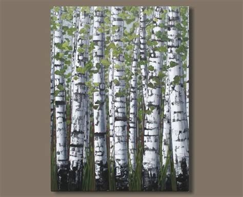 XL Birch Trees Painting Birch Trees Aspens Aspen Trees | Etsy | Tree ...