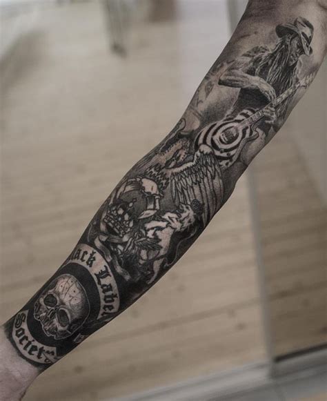 Rock n' roll Sleeve Tattoo - InkStyleMag