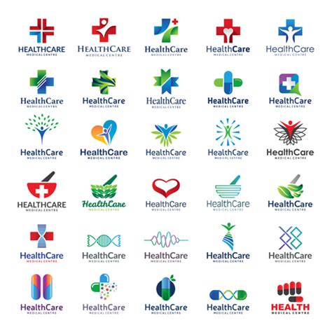 healthcare logos creative design vector free download