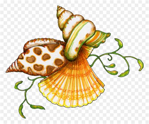 Seashell Silhouette - Mermaid Shell Bra Clipart - FlyClipart