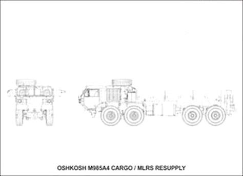 OSHKOSH M985A4 CARGO / MLRS RESUPPLY - 2D drawing (blueprints) - 23101 - Model COPY - Default