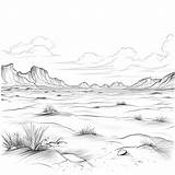 Desert coloring Page  Premium AI Generated Image sketch template