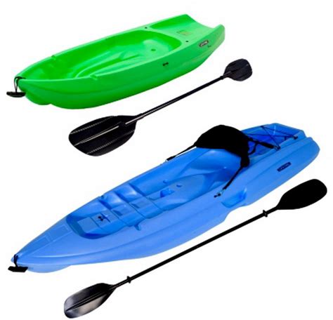 New 2 Sea Kayaks 8' Adult & 6' Youth with Paddles Lake Paddle Board ...