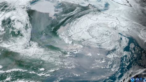 Canadian Wildfires Satellite View