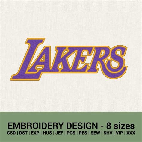 Los Angeles Lakers logo machine embroidery design files