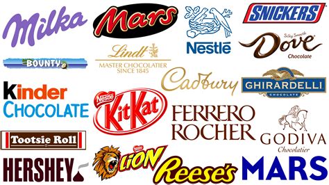 American Chocolate Bar Brands and Logos