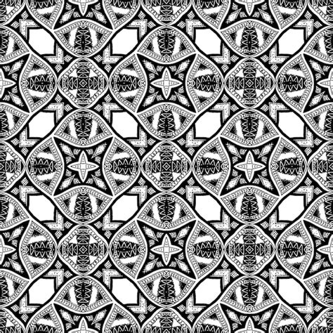 Premium Vector | Black and white batik pattern background