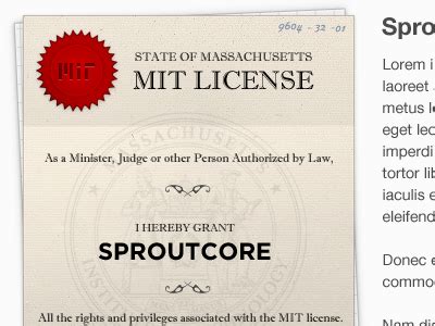 MIT License by Matt Grantham on Dribbble