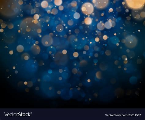 Blurred bokeh light on dark blue background Vector Image