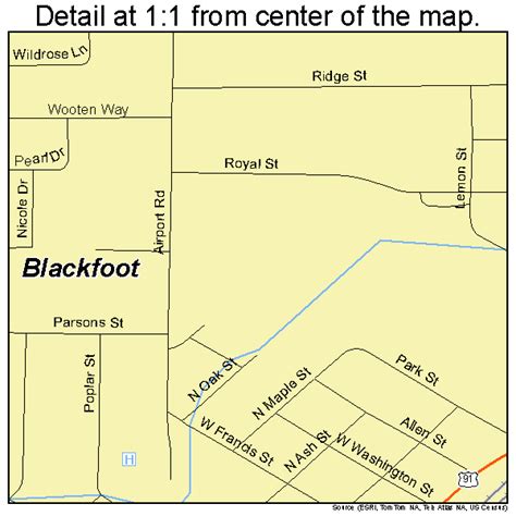 Blackfoot Idaho Street Map 1607840