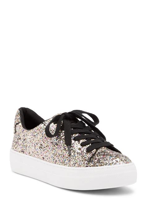 Steve Madden Gladis Glitter Platform Sneakers - Lyst