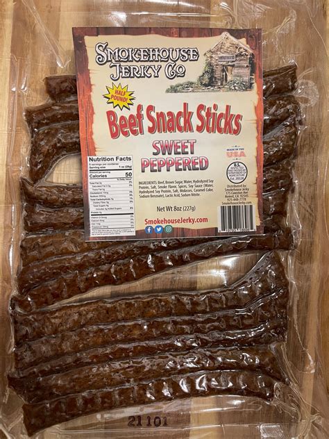 1/2 Pound of Original Flavored Beef Sticks - Smokehouse Jerky