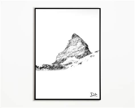 Black and White Mountain Printable, Artwork Printable, Poster Printable, Wild Wall Art Printable ...