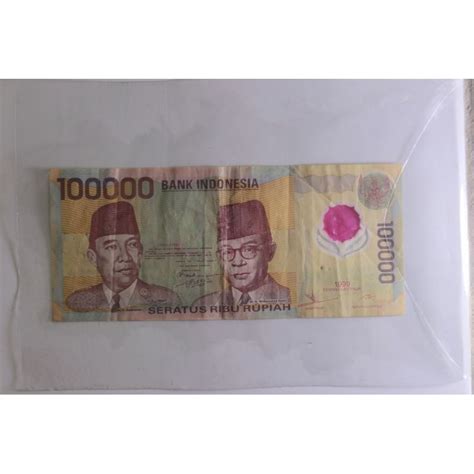 Jual Uang seratus ribu tahun 1999 koleksi barang jadul | Shopee Indonesia