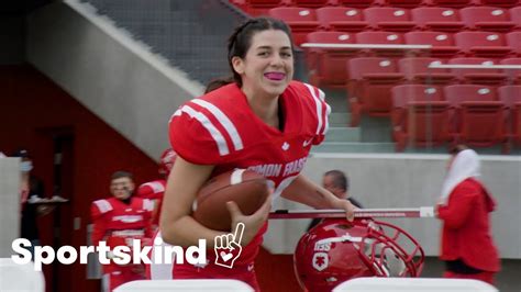 Female kicker wins surprise football scholarship | Sportskind - YouTube