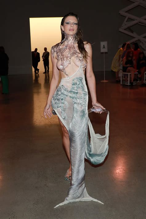 Julia Fox wears 'dripping wet' outfit at New York Fashion Week