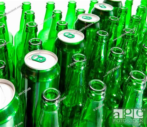 Empty glass beer bottles and cans, Stock Photo, Picture And Royalty ...