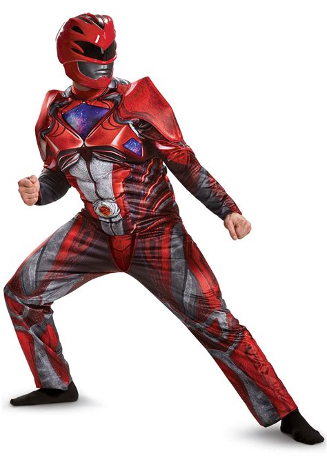 Power Rangers Movie Red Ranger Deluxe Costume for Men