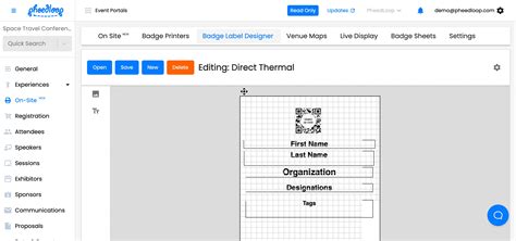 Setting Up Your Badge Label Template for On-site Badge Printing - PheedLoop Knowledge Base