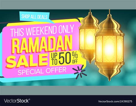 Ramadan sale banner arabian concept Royalty Free Vector