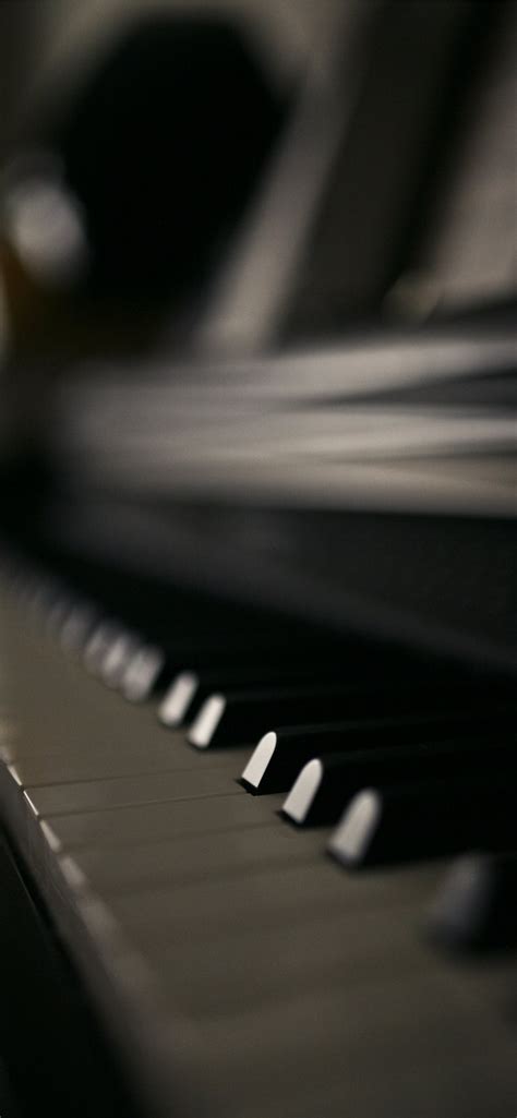 piano keys macro focus hd background iPhone Wallpapers Free Download