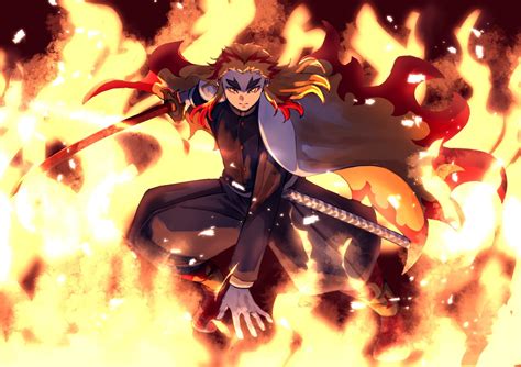 Download Kyojuro Rengoku Anime Demon Slayer: Kimetsu No Yaiba HD ...