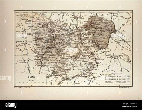 Map of Eure France Stock Photo - Alamy