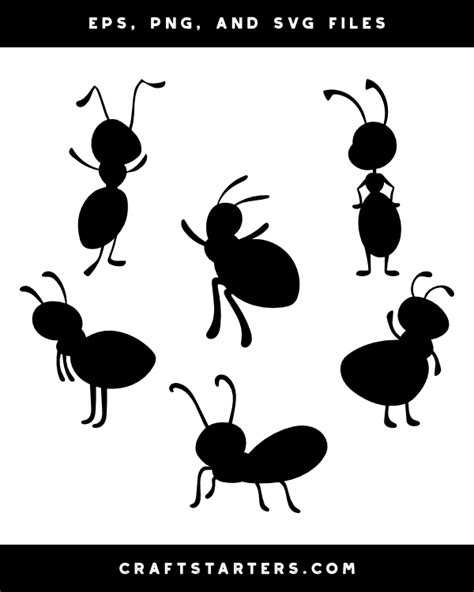 Cartoon Ant Silhouette Clip Art