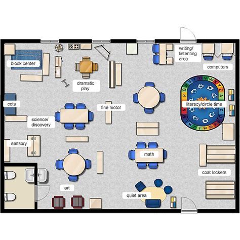 Kindergarten Classroom Layout, Classroom Floor Plan, Preschool ...