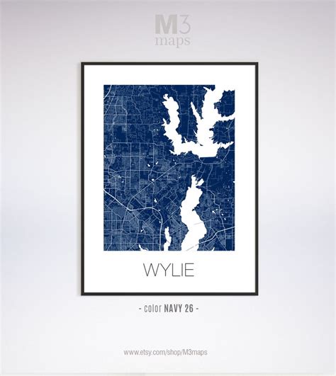 Wylie Texas Wylie TX Map Wylie Map Wylie Print Wylie - Etsy