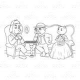 Abeka | Clip Art | Sherlock the Dog—playing chess