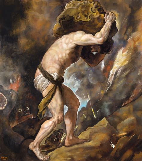 luke oram - MASTER STUDY - Sisyphus, Titian 1548-9