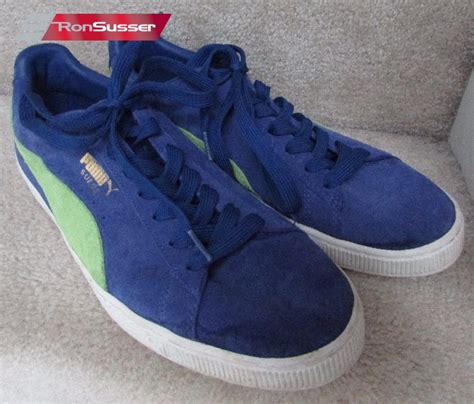 PUMA Clyde Blue Green Suede Sneakers Mens Size 13 EUC – RonSusser.com