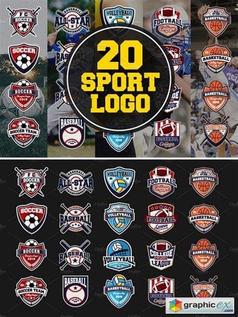 20 Sport Team Logos Template » Free Download Vector Stock Image ...