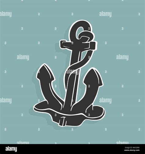 Illustration Vector Anchor Symbol Stock Vector Image & Art - Alamy