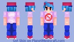 FNF boyfriend - Remake Minecraft Skin